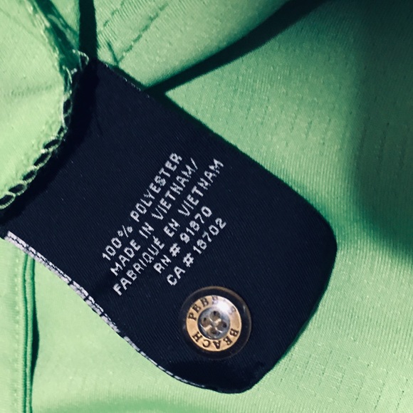 Pebble Beach men’s Dry Lux Performance Golf polo shirt Irish lucky green - Picture 5 of 6